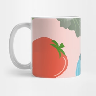 Cute Hand Draw Of Vegetables And Salads Background Pattern Seamless Mug